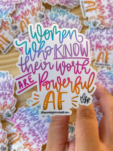 Women are Powerful AF Sticker