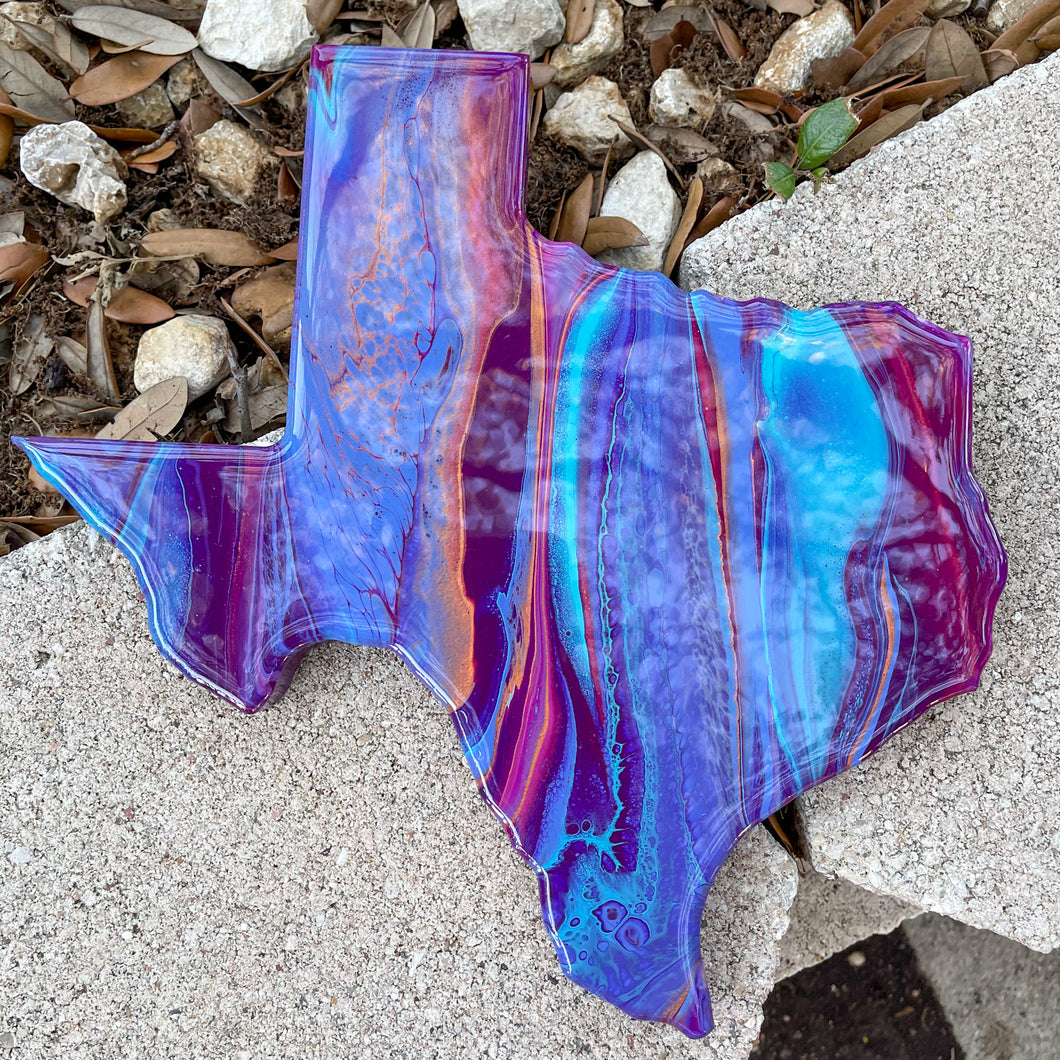 Texas Acrylic Flow Painting Medium Purple & Light Teal